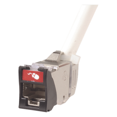 SIEMON Z6A-45S01 - Jack de Red / Categoría 6A Blindado / Montaje a 45° / Diseño Híbrido Compacto / Alta Densidad / Color Negro | SIERRA STORE
