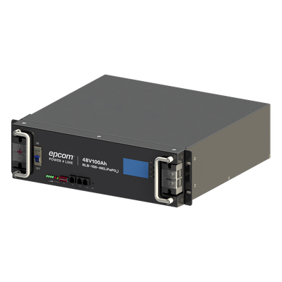 Batería de Litio de 4.8 Kwh, 48 Vcc, 100 Ah, 3U de Montaje en Rack con Pantalla de Monitoreo Local LCD | SIERRA STORE