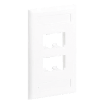 PANDUIT CFPL4WHY - Placa de Pared Vertical / 4 Puertos Mini-Com / Diseño Inclinado / 2.75 x 4.5 in / ABS / Blanco | SIERRA STORE