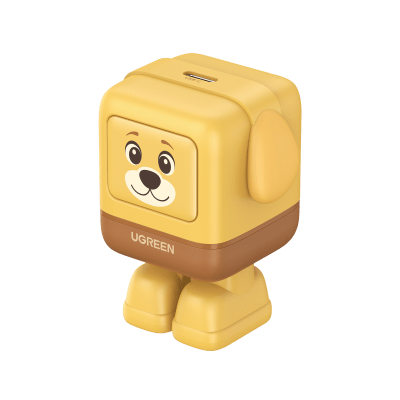 Cargador UNO Animal Puppy 30W GaN / Diseño Canino / USB-C / Compacto 34x34.9x44.4 mm (1.34x1.37x1.75 in) / Multi-Voltaje 5V-20V / | SIERRA STORE
