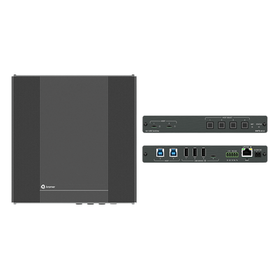 Switcher USB 3.2 | 2 Hosts USB-C con PD 3.0 | 2 Hosts USB-B | 4 Puertos USB Periféricos | Conmutación Automática | Control IP y RS-232 | SIERRA STORE