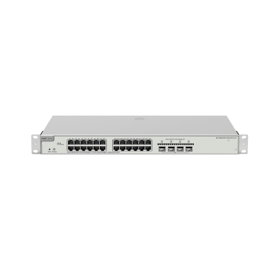 Switch Administrable Capa 3 con 24 puertos Gigabit PoE 802.3af/at + 4 SFP+ para fibra 10Gb, gestión gratuita desde la nube...