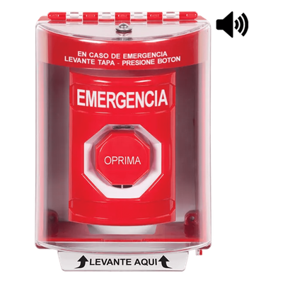 Botón Multipropósito / Superficie con Espaciador / Tapa Policarbonato / Bocina Pre-Alarma / Interior-Exterior / -40°C a 121°C / 10A | SIERRA STORE