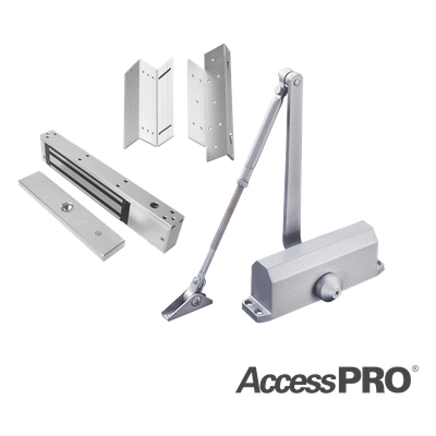 AccessPRO KITACCESS600 - Kit de chapa magnética / 600 lbs / Montaje Z y L / Cierre automático de puertas | SIERRA STORE