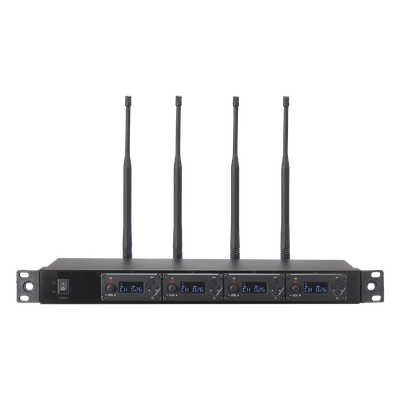 Receptor UHF / 4 Canales Independientes / 100 Frecuencias / Rango 700-900 MHz / Pantalla LCD | SIERRA STORE