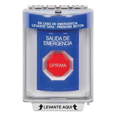 Botón Multipropósito / Salida de Emergencia / Reset Neumático / Sin Bocina / Texto Español / Tapa Policarbonato / 2 Relevadores Forma | SIERRA STORE