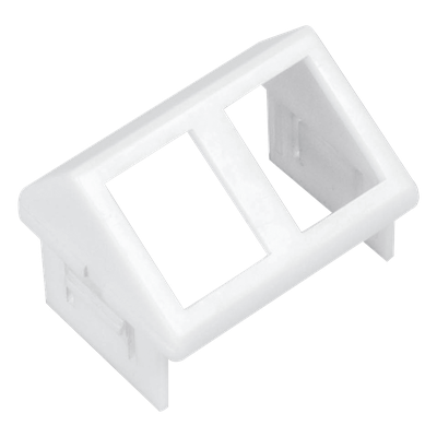 SIEMON CTE-MXA-02-02 - Adaptador de Placa de Pared / 2 Salidas / Angulado / Compatibilidad TERA y UTP MAX / Blanco | SIERRA STORE