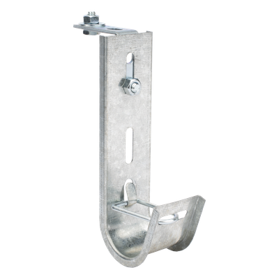 Soporte J-Hook / Capacidad 10 Cables Cat6 / Acero al Carbón / Fijación Perforada / Interior | SIERRA STORE