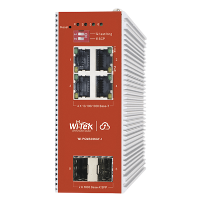 Switch PoE Industrial L2+ / 4 Puertos Gigabit PoE 802.3af/at / 2 Puertos SFP / Presupuesto PoE 120 W / Administración Cloud / | SIERRA STORE
