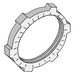 Contratuerca Metálica / Zamac / 3/4" (19 mm) / Acabado Metálico / Uso Industrial | SIERRA STORE