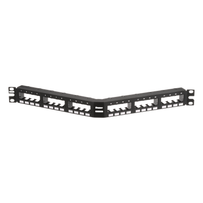 PANDUIT CPPA24FMWBLY - Panel de Parcheo Modular / 24 Puertos / Diseño Angulado / 1U / 19 Pulgadas / Placas Frontales Extraíbles | SIERRA STORE