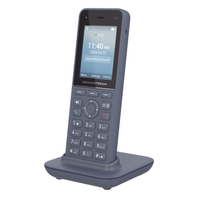 Teléfono IP Inalámbrico / Wi-Fi 6 Dual Band / 3 Cuentas SIP / 3 Líneas / Voz HD / Bluetooth / Pantalla 2.4" / Batería 3000 mAh | SIERRA STORE