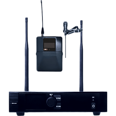 Sistema de Micrófono Inalámbrico | Receptor Un Canal U-Band 540-690 MHz | Micrófono de Solapa Digital | Modulación PI/4-DQPSK | SIERRA STORE