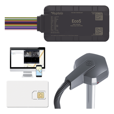 Kit de Rastreo Vehicular / Sensor de Combustible Cableado / LTE Cat1 y LTE-M / BLE 5.0 / GNSS U-blox / IP54 / Batería de Respaldo / | SIERRA STORE