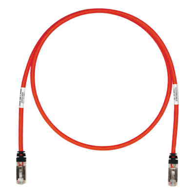 PANDUIT STP6X2.5MRD - Patch Cord S/FTP Cat6A / Blindado 26 AWG / 2.5 m (8.20 ft) / PoE Tipo 3 y 4 / CM/LS0H / Rojo | SIERRA STORE