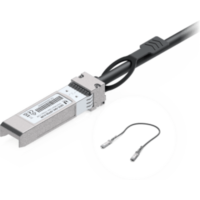 UBIQUITI UACC-DAC-SFP28-0.5M - Cable de Conexión Directa DAC de 0.5 metros SFP28 25/10/1 Gbps, Ideal para Switches UniFi | SIERRA STORE