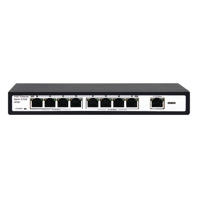 Switch PoE / 100 Metros PoE / 8 puertos 802.3af/at ( 132.5 W ) 10/100Mbps + 1 puerto Uplink | SIERRA STORE