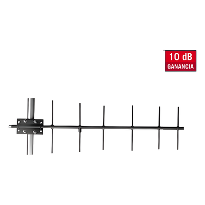 Antena base UHF direccional / 406-430 MHz / 10 dBd / 6 elementos Yagi / 150W / N hembra / Boom 40' (12.2 m) | SIERRA STORE