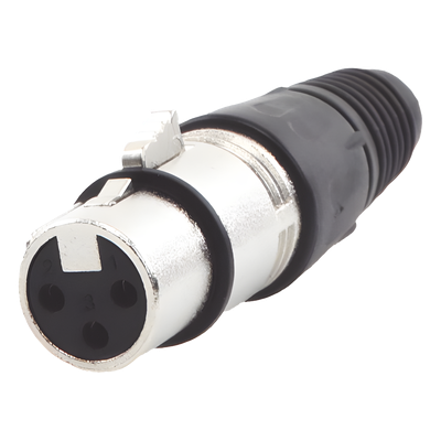 Conector XLR / 3 Pines Hembra / Bloqueo con Pestillo / Rango -30 °C a +80 °C / Cable 3.5-8.0 mm / 16 A por Contacto | SIERRA STORE