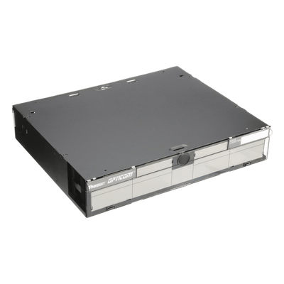 PANDUIT FRME2U - Panel de Distribución de Fibra Óptica, Acepta 6 Placas FAP o FMP, Bandeja Deslizable, Hasta 144 Fibras, Color Negro | SIERRA STORE