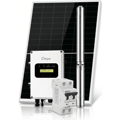 Kit de Bombeo Solar / 800W (1 HP) / Controlador MPPT Integrado 60-220V CD / 2 Módulos 540W / Gabinete IP66 / Protección Eléctrica | SIERRA STORE