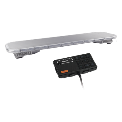 Barra de luces LED / 46 pulgadas (3.83 pies) / 132 LEDs 3W / Rojo-Azul / Sirena y bocina integradas / -40°C a 70°C | SIERRA STORE