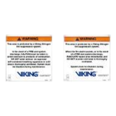 Señalamiento de Advertencia Interior / Sistema de Extinción con Nitrógeno / Aluminio 10' x 10' (254 mm x 254 mm) / UL/CSA y FM / | SIERRA STORE