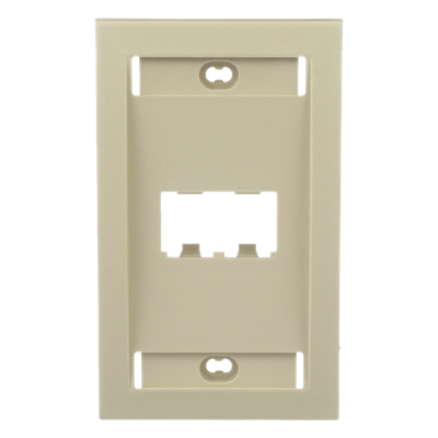 PANDUIT CFPE2EIY - Placa de Pared Vertical / 2 Puertos Mini-Com / Espacios para Etiquetas / Perfil Elevado / Marfil | SIERRA STORE