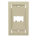 PANDUIT CFPE2EIY - Placa de Pared Vertical / 2 Puertos Mini-Com / Espacios para Etiquetas / Perfil Elevado / Marfil | SIERRA STORE