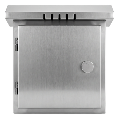 Gabinete para Exteriores de Acero Inoxidable SUS201 / Cilindrico con Techo Inclinado / Ø305 x 195 x 315 mm (12.0 x 7.7 x 12.4 in) / | SIERRA STORE