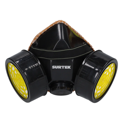 Respirador de Media Cara / Protección Nasal y Bucal / Doble Cartucho Intercambiable / 2 Cartuchos para Vapores Orgánicos / Válvula de | SIERRA STORE