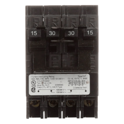 Interruptor Automático Cuádruple Enchufable / 2 Polos Dobles / 30-50 A / 120/240 VCA / 10 kA | SIERRA STORE