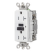 Contacto GFCI / 20 A / 125 V / Resistente a Intemperie / A Prueba de Manipulaciones / Grado Industrial / NEMA 5-20R / Blanco | SIERRA STORE