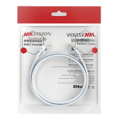 HIKVISION DS-1NP6UEC0-100-W - Cable de Parcheo / UTP / Cat. 6 / 24 AWG / 1 Metro (3.28 Pies) / Blanco / PoE+ / Interior | SIERRA STORE