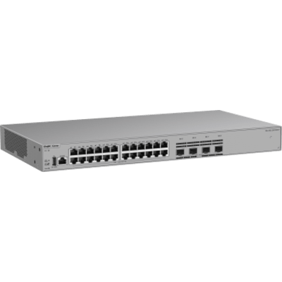 Switch Gigabit PoE+ Gestionable / 24 Puertos 10/100/1000BASE-T PoE+ / 4 Puertos SFP+ 1GE/2.5GE/10GE / Capacidad 128 Gbps / Tasa de | SIERRA STORE