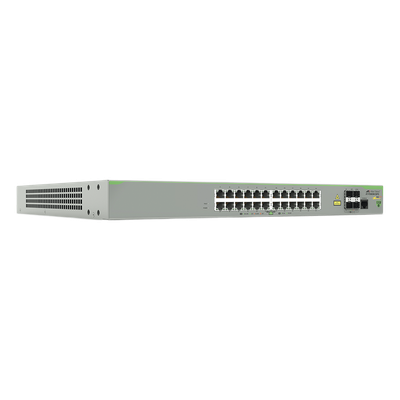 Switch PoE+ Administrable CentreCOM FS980M, Capa 3 de 24 Puertos 10/100 Mbps + 4 puertos SFP, 375 W | SIERRA STORE