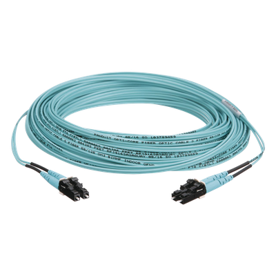 PANDUIT FX2ERLNLNSNM030 - Jumper de Fibra Óptica / OM3 50/125 / LC-LC Dúplex / OFNR Riser / Aqua / 30 m (98.43 pies) | SIERRA STORE