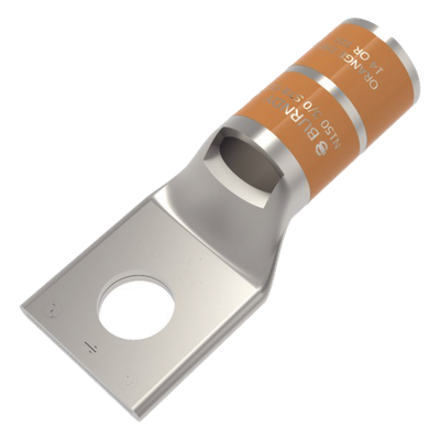 Zapata Terminal de Compresión / Barril Corto / Tornillo 1/2" / Calibre 3/0 AWG / 35 kV / 65 mm | SIERRA STORE