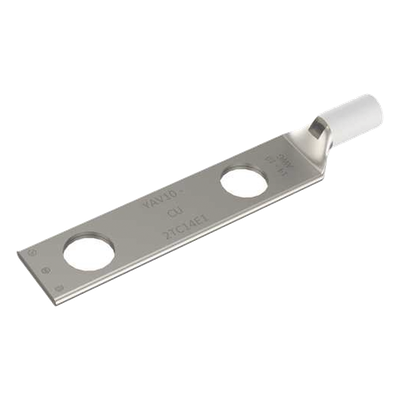 Terminal de Compresión / Barril Largo / Doble Ojillo 1/4" / Cable 14-10 AWG / Espaciado 5/8" / 47 mm (1.84 ft) | SIERRA STORE