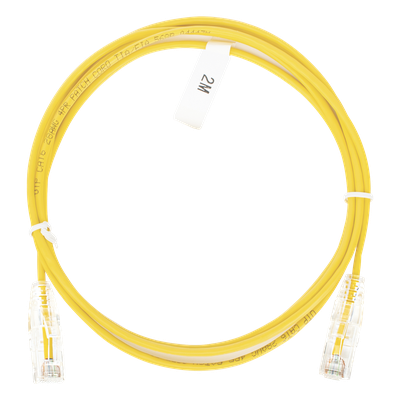 LINKEDPRO BY EPCOM LP-UT6-200-YE-28 - Cable de Parcheo Slim UTP Cat6 / 2 m (6.56 ft) / 28 AWG / Amarillo / 1 Gbps | SIERRA STORE