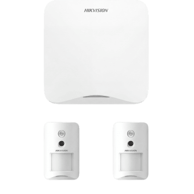 HIKVISION AXHOME-KIT-PIR-CAM - Kit de Alarma Inalámbrico / Panel Wi-Fi 1200 m (3937 ft) / 16 Zonas / 2 Cámaras PIR 320 x 240 / | SIERRA STORE