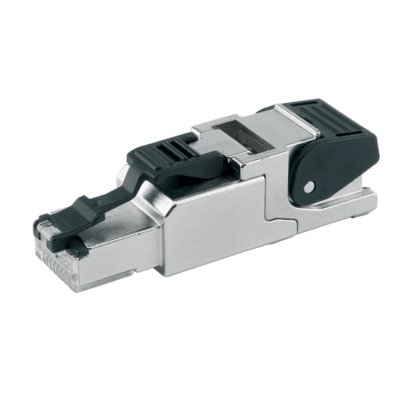 Conector Ethernet RJ-45 / Cat. 6A / Axial / Código T568A / AWG 22 / 10 Gbps / IP20 / -40°C a +85°C - WAGO