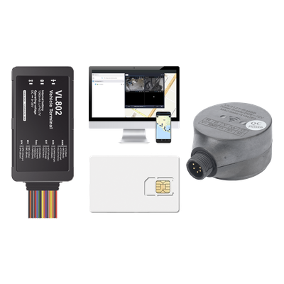 Kit localizador vehicular / 4G LTE / BLE / RS485 / Audio bidireccional / Sensor ultrasónico de combustible / SIM incluida | SIERRA STORE