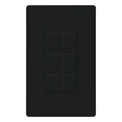 Marco de Pared Modular / 6 Puertos / Snap-In / 1 Espacio / Acepta RJ45, Coaxial, BNC y Fibra / Color Negro Brillante | SIERRA STORE