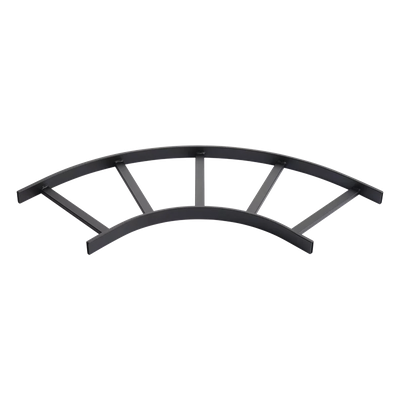 Accesorio de Escalerilla / Curva Horizontal 90° / 12 in de Ancho / Acero Calibre 16 / Acabado Negro RAL 9005 | SIERRA STORE
