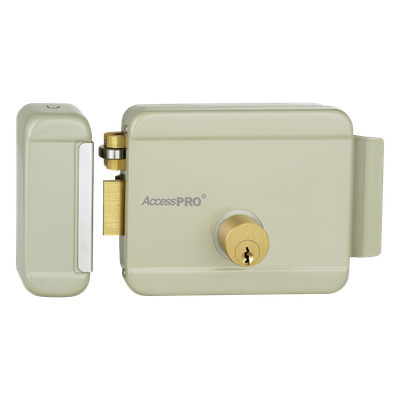 ACCESSPRO ACCESSRIML - Cerradura Eléctrica / Doble Cerrojo / 12 VCA 2.5 A / Activación por Pulso 2 s / Exterior / Puerta Izquierda | SIERRA STORE
