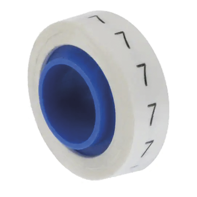 PANDUIT PMDR-7 - Rollo de Etiquetas Marcadoras / Pre-Impresas #7 / Poliéster / 2.4 m (7.87 pies) / Fondo Blanco | SIERRA STORE