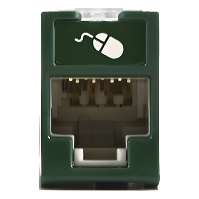 SIEMON U6A-H07NS - Jack / Cat6A UTP / Montaje Híbrido Plano-Angulado / Verde / Punch-Down 110 / RJ45 | SIERRA STORE