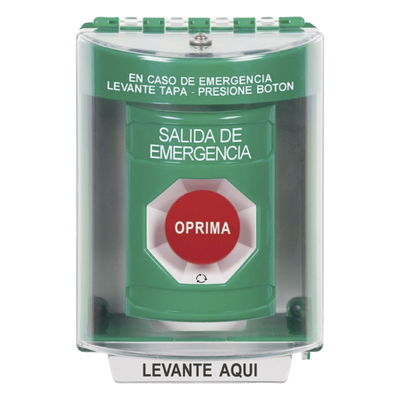 Botón Multipropósito / Salida de Emergencia / Girar para Reset / 2 Relevadores NO/NC / Interior-Exterior / Policarbonato | SIERRA STORE