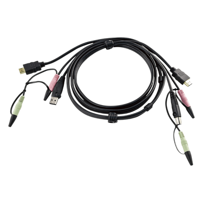 Cable KVM / USB HDMI / Audio 3.5mm / 1.8m (6 pies) / Conexión PC a Conmutador KVM | SIERRA STORE